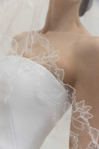Cathedral Tulle Veil with Lace Border